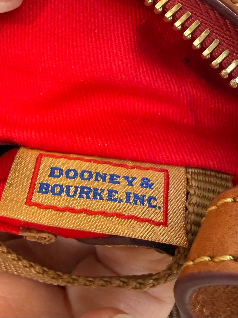 Dooney & Bourke Florentine Pocket Crossbody Brown Cognac Distressed Leather - Picture 12 of 16